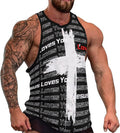 Domirica Men's 3D Print Tank Top - Casual Sleeveless Gym Shirt | Breathable Quick-Dry Sportswear