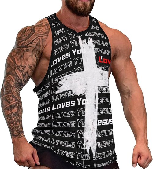 Domirica Men's 3D Print Tank Top - Casual Sleeveless Gym Shirt | Breathable Quick-Dry Sportswear