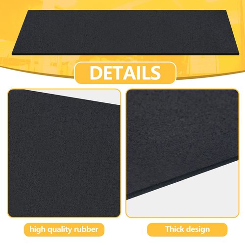 Riakrum 2 Pieces Rower Mat Compatible with Model D Concept 2 Rowing Machine Anti Slip and High Density Thick Floor Mat for Home Gym Foam, Black