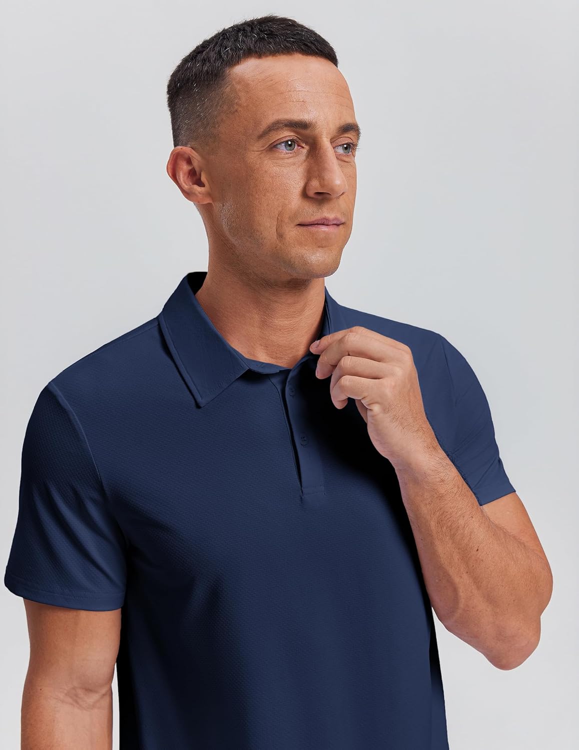 PINSPARK Men's Polo Shirt - Performance Moisture-Wicking Golf Shirt with UPF 50 Protection | Quick-Dry Casual Collared Design