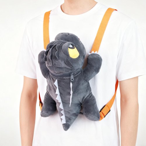 Freddy's Fanatic Dinosaur Kaiju Monster Backpack with Orange Straps