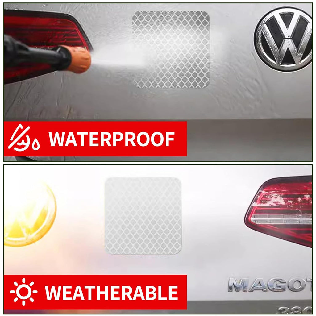 Super Reflection Reflective Stickers by 20 Pcs | Waterproof Safety Tape for Cars, Bikes & Helmets - 3.15" X 1.18"