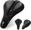 YOUNGDO Gel Bike Seat Cushion - Waterproof Cover, Shock Absorbing Pad for Peloton, BMX, MTB & Road