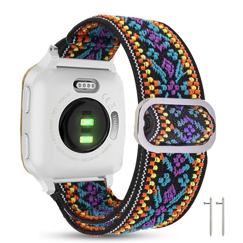 Lamshaw Compatible for Pavlok 3 Band, Stretch Elastics Nylon Adjustable Replacement Strap Accessories Compatible for Pavlok 3 (Purple Blue)