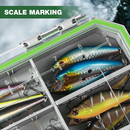 Ghosthorn Fishing Tackle Box - Waterproof Organizer with Removable Dividers | 3600 & 3700 Size