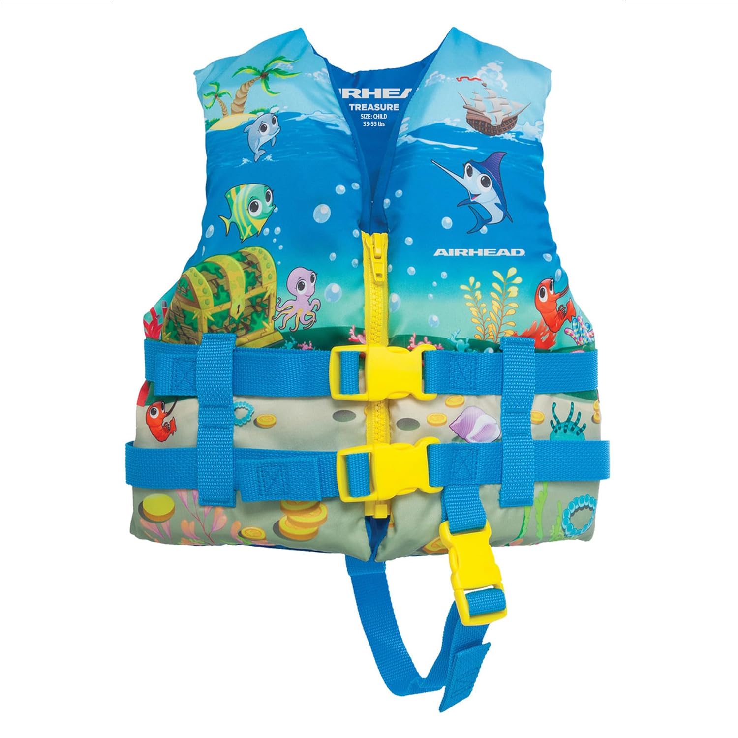 Airhead Treasure Life Vest for Infants & Children - USCG Approved, Fits 33-55 lbs