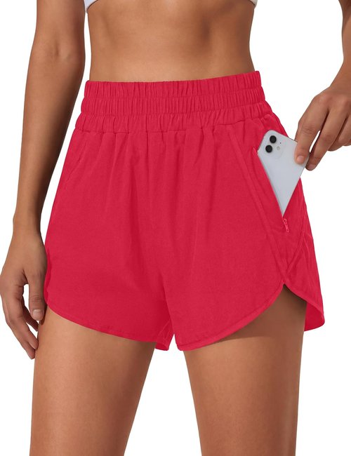 BMJL Women's Running Shorts - Elastic High Waisted with Pockets | 2.5" Quick Dry Athletic Shorts