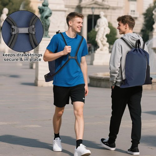 HOLYLUCK Drawstring Backpack - Versatile Gym Bag for Men & Women | Ideal for Beach & Sports Activities