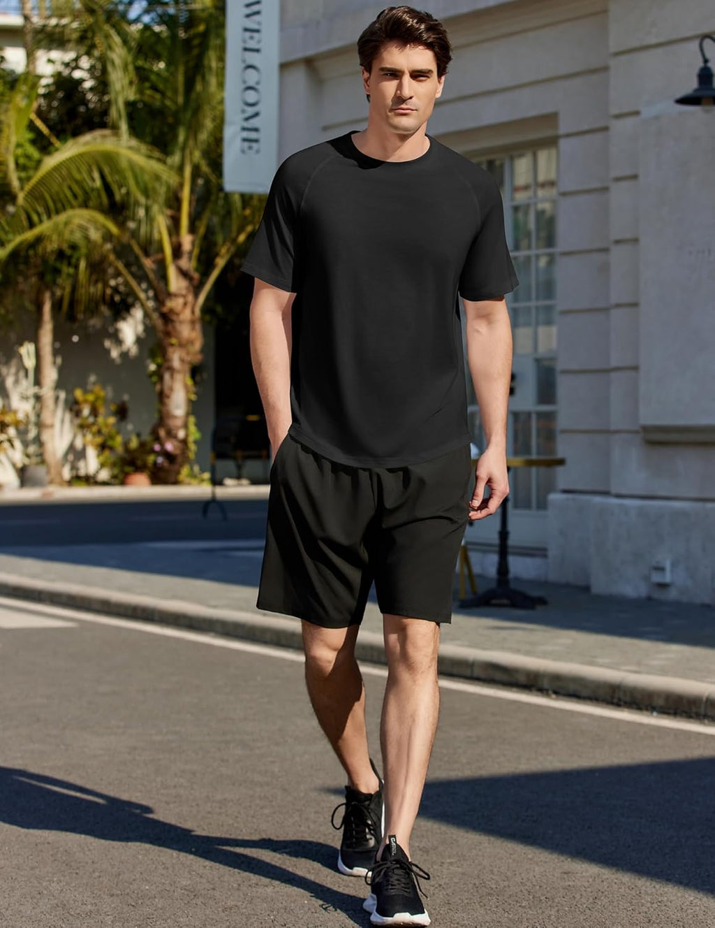 PINSPARK Men's Workout Shirts - Quick-Dry Moisture-Wicking Athletic Tee | 3-Pack Short Sleeve