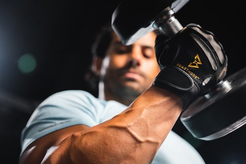 Bionic Men's Beastmode Full Finger Gym Gloves (Large)