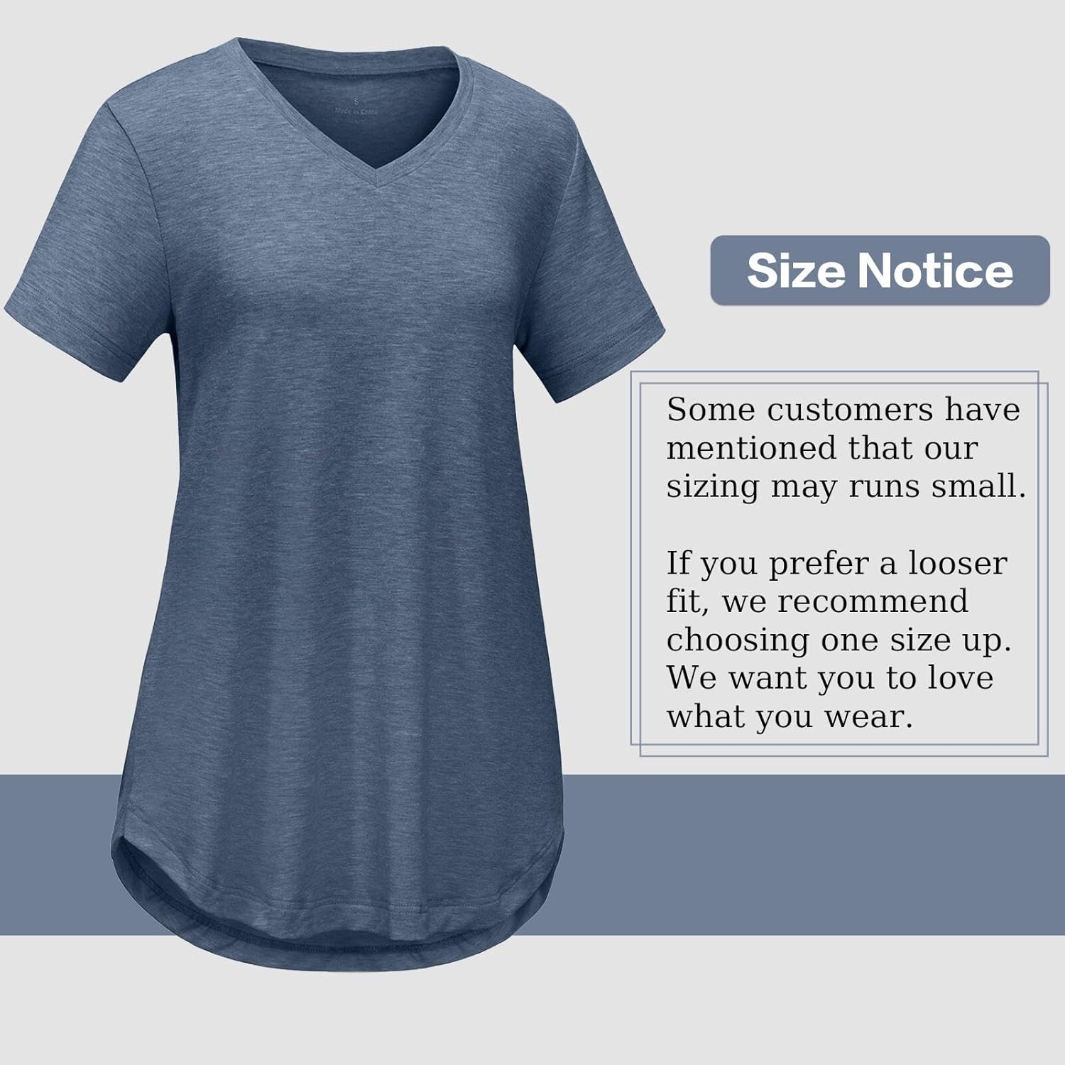 Skiennix V Neck T-Shirts for Women - 4 Pack of Casual Short Sleeve Tees in Plus Size, Plain Summer Styles