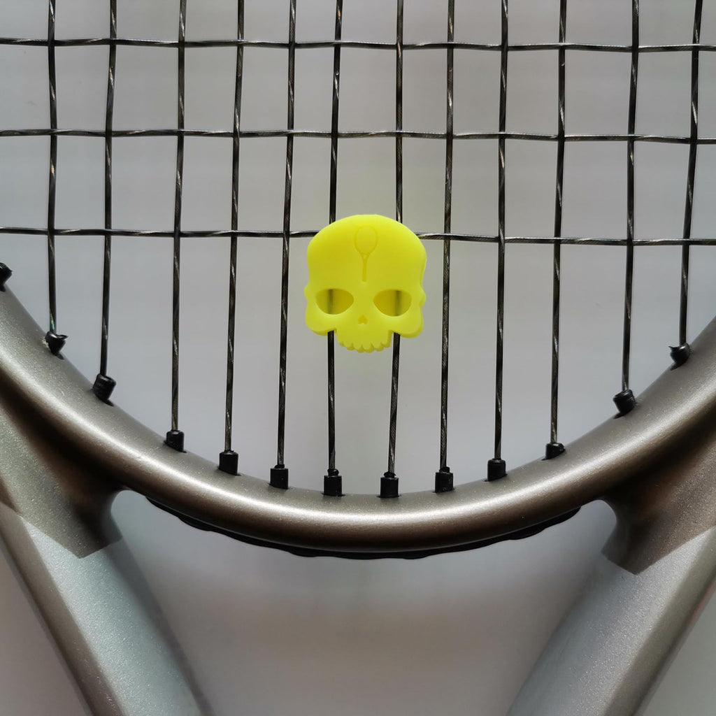 Tennis Dampener Cute/Funny 6 Pack Skull Tennis Racket Vibration Dampener Soft Silicone Tennis Racquet Shock Absorbing Tennis Damper Tennis Racket Shock Absorber(6 Pack Skull)