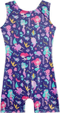 Alakuoti Girls' Gymnastics Leotard - Cute Floral Unitard with Shorts | Sizes 2-10 Years