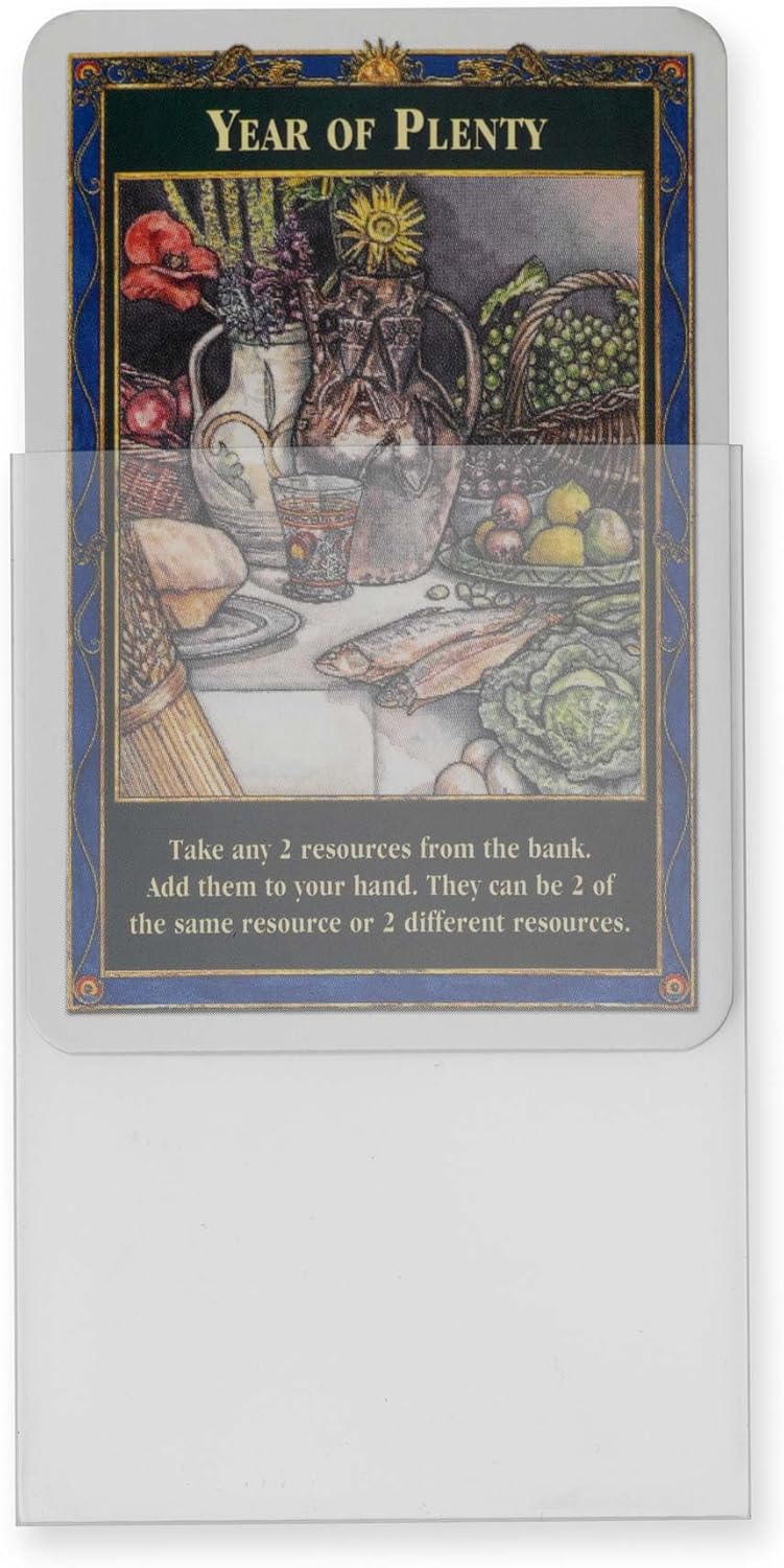 Vault X Board Game Sleeves - Premium Clear Protection for Catan | 56 x 82mm (60 Pack)