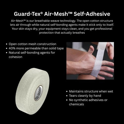 Guard-Tex® Green Athletic Finger Tape - Self-Adhesive Natural Cotton Air-Mesh™ Breathable No Residue - 3/4 Inch - 6 Pack x 90ft (540ft) USA Made