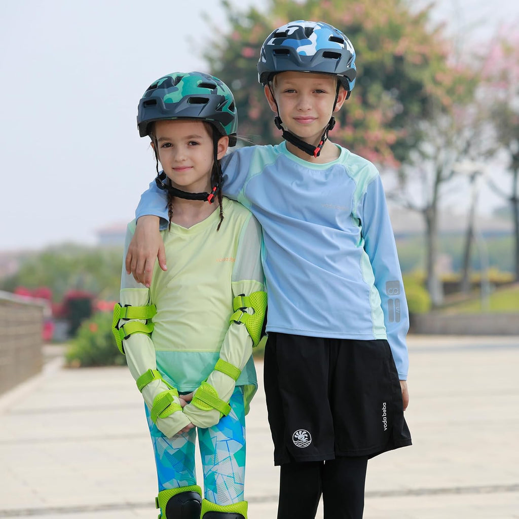 Skiennix Kids Bike Helmet - Adjustable Toddler & Youth Design with Detachable Visor & LED Light | Multi-Sport Use for Ages 3-12