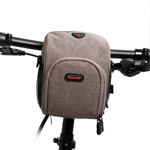 UPANBIKE Bike Handlebar Bag,Mountain Bike Pouch Multifunctional Bicycle Front Frame Top Tube Storage Bag With Shoulder Strap and Rain Cover(Khaki)