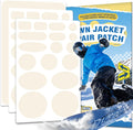 Skiennix 35Pcs Down Jacket Repair Patch Kit - Waterproof Self-Adhesive Nylon Patches for Outdoor Gear | Ivory