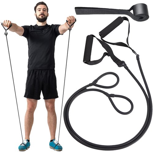 Resistance Bands,Pull Up Exercise Bands with Handles Door Anchors Compatible with Billy's Bootcamp,Weight Loss,Strength Home Workouts Training,Physical Therapy,Yoga,Pilates.(Black)