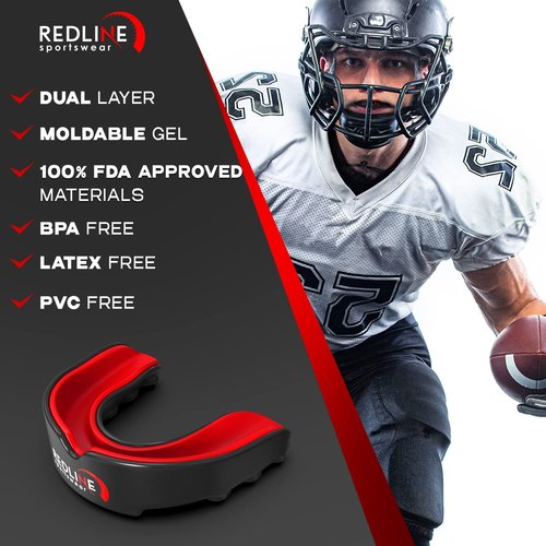 Sports Mouth Guard for Boxing, Football, MMA, Wrestling, Muay Thai, Hockey & Lacrosse Custom Fit Mouthguard for Men, Women, Kids & Youth Case Included, Comfortable, BPA Free, Braces Compatible
