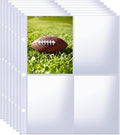Skiennix Card Sleeves - 50PCS Trading Card Binder Sheets with 4 Pockets for Sports & Game Cards | Clear