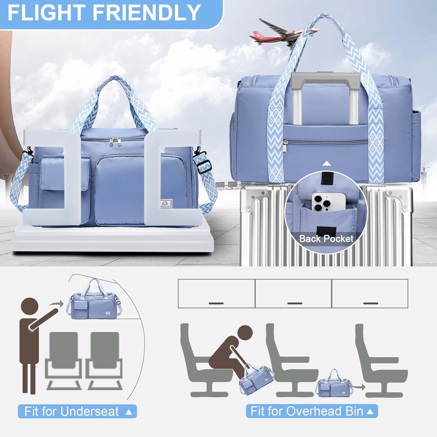 Skiennix Small Gym Bag - Stylish Travel Duffle with Shoe Compartment | Perfect for Weekend Getaways