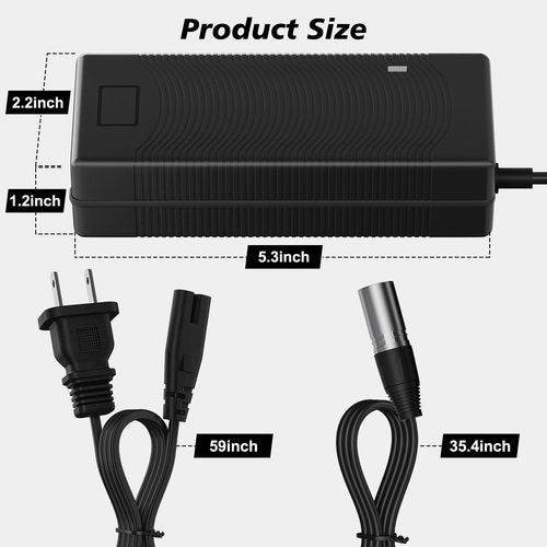 24V 5A Fast Battery Charger (3-Pin XLR) for Electric Scooter, Wheelchairs,Go-Go Elite Traveller,Jazzy Power Chair, Pride Mobility, Shoprider, iZip, eZip,Drive Medical, Bladez, Elite Traveller