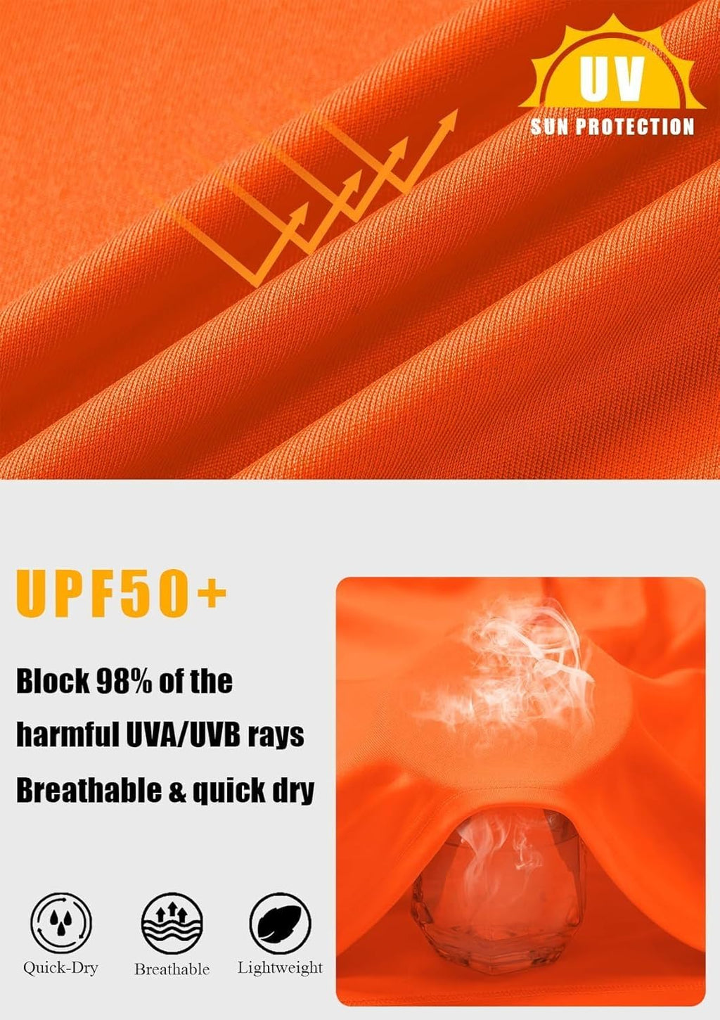 Skiennix Men's UPF 50+ Sun Protection T-Shirt - Quick Dry Athletic Short Sleeve Shirt