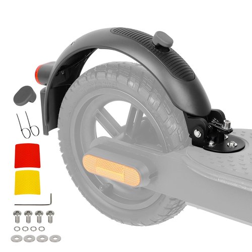 LUCK4U Scooter Rear Fender Replacement Accessory with tail light with brake Compatible with Xiaomi M365 Pro Pro 2 1S MI3 Swagger 5 Scooter Gray