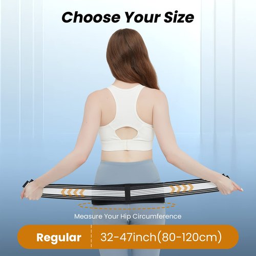 Sacroiliac Belt - SI Joint Belt for Alleviate Sciatica,Joint,Pelvis,Lower Back,Leg and Sacral Nerve Pain Caused by Si Joint Dysfunction -Adjustable Pelvis Hip Belt for Women and Men (Regular 32"-47")