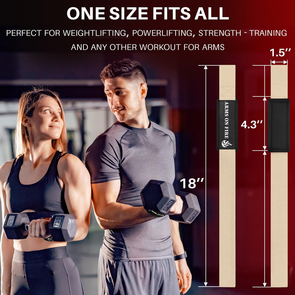 TECEUM Weightlifting Straps - Neoprene Padded Cotton Wrist Support for Powerlifting & Bodybuilding | Unisex