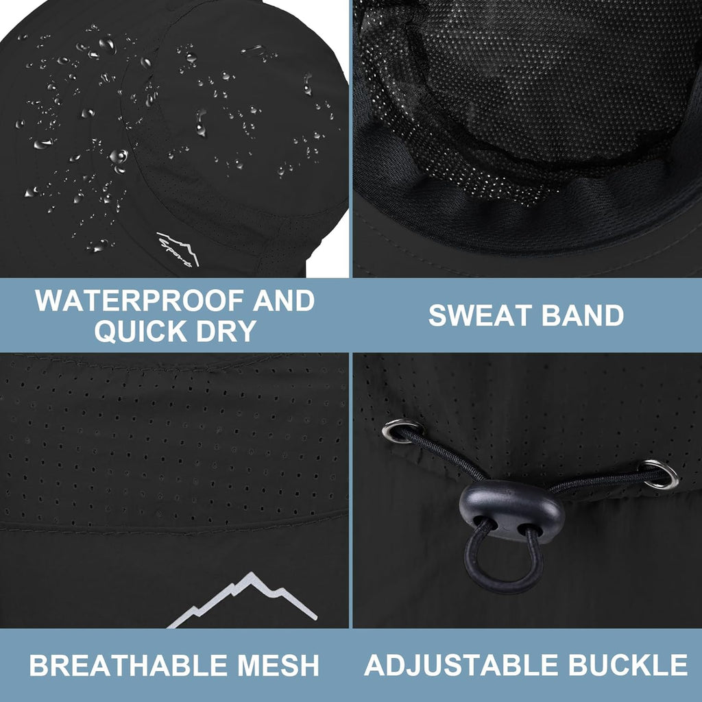 Sun Hat | UPF 50+ UV Protection for Men & Women | Wide Brim Hiking & Fishing Hat