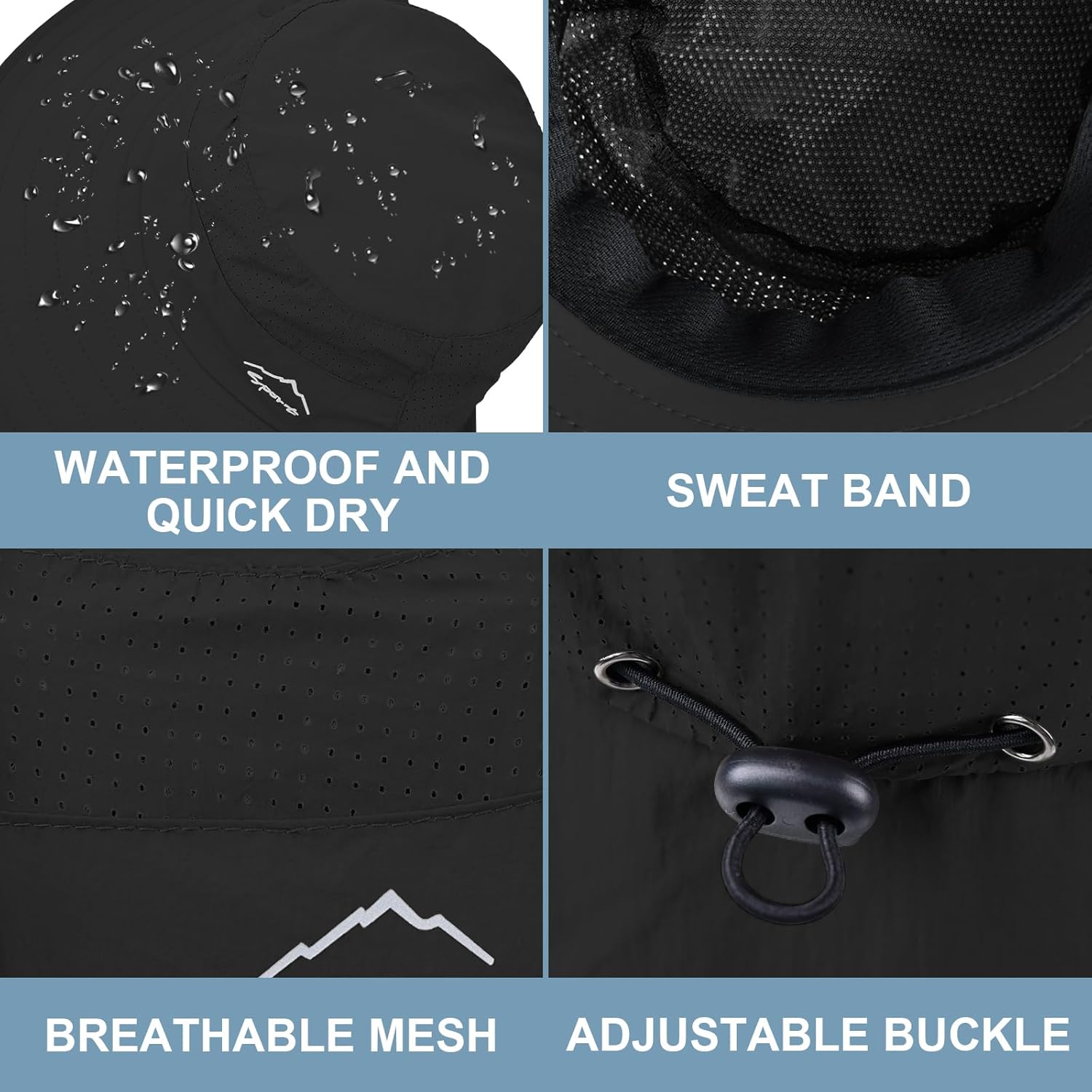 Sun Hat | UPF 50+ UV Protection for Men & Women | Wide Brim Hiking & Fishing Hat