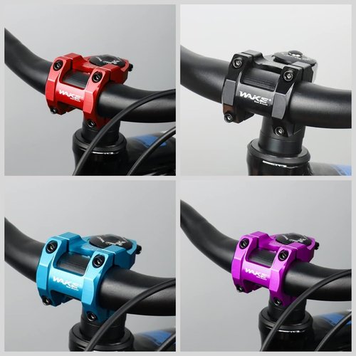 FOMTOR MTB Bike Stem 0 Degree 35mm Aluminum Alloy Universal Bicycle Short Wake Stems for Mountain/Road/Gravel/BMX Bikes Easy Installation 31.8 Handlebars Black