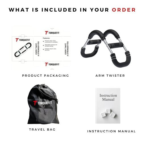 Twister Arm Trainer, Adjustable Resistance Levels, Chest & Arm Workout Equipment for Men & Women, Anti-Slip, Sweat-Resistant Handles and Travel Bag, 88 lbs – Intermediate (66/77/88 lbs).