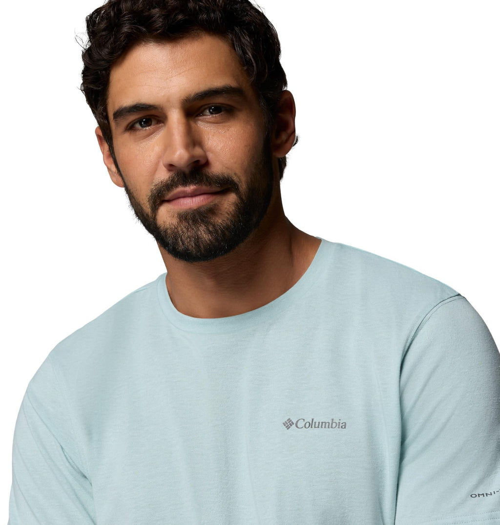 Columbia Men's Thistletown Hills Short Sleeve T-Shirt, Crushed Blue/Heather, 2X