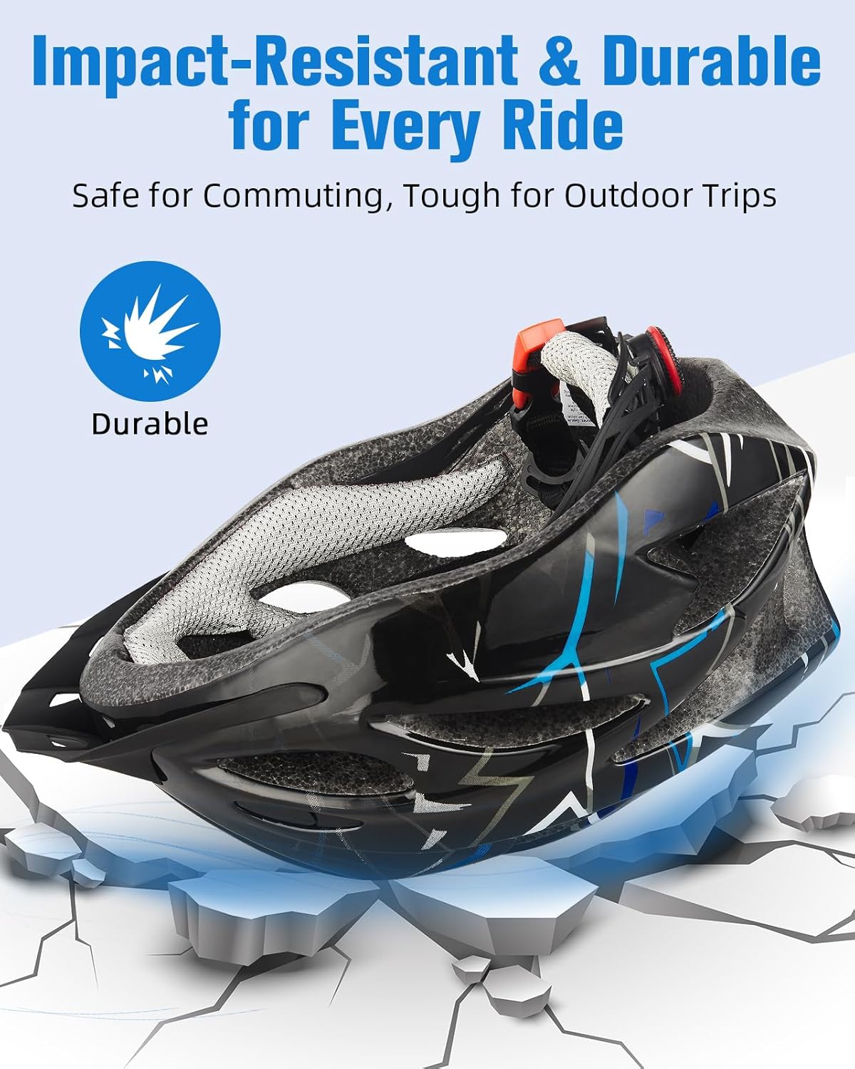 Zacro Bike Helmet - Lightweight CPSC Certified Safety Gear with Removable Pads & Visor for Adults