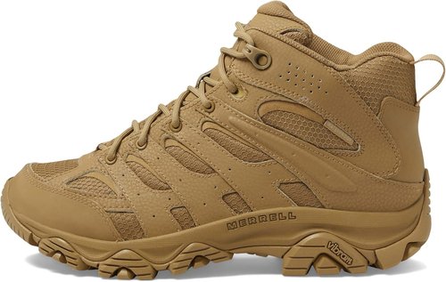 Merrell Moab 3 Tactical Mid Waterproof Boots - Durable Coated Leather & Mesh | Men's Combat Hiking Shoes