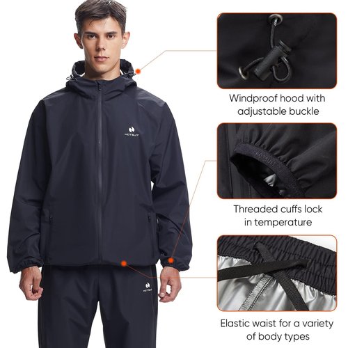 HOTSUIT Sauna Suit for Men Weight Loss Sweat Suit Boxing Exercise Sweat Sauna Jacket Pants