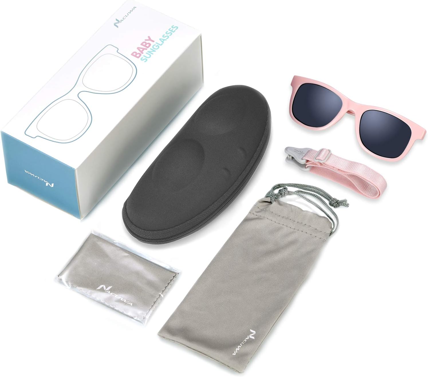 Skiennix Baby Sunglasses - 100% UV Protection for Infants & Toddlers | Ages 0-2 - Includes Case & Pouch