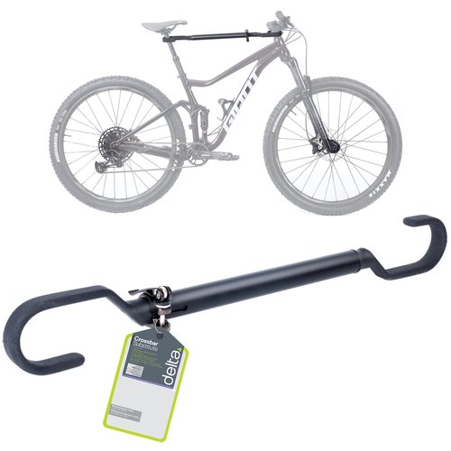 Bicycle Crossbar Adaptor by Delta Cycle, Bike Bar Adapter for Bike Rack - Quick Release Clamps Instantly Adjusts to Fit Cruiser Bikes, MTBs - Max 32.25" Min 23" Telescoping Bike Rack Adapter Bar