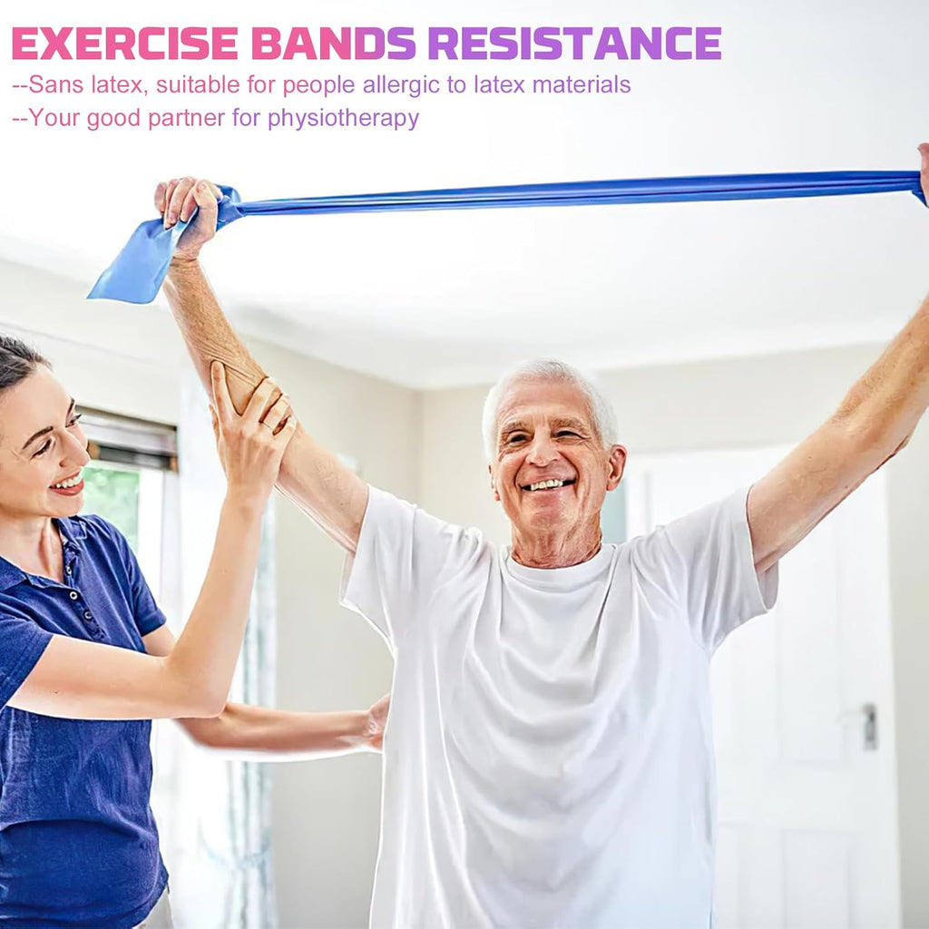 Skiennix Resistance Bands - Professional Elastic Stretch Bands for Yoga & Strength Training | 5 Pcs Set