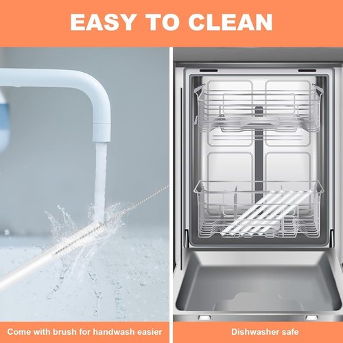 CamelBak Eddy+ Straw Replacement Set - 4 BPA-Free Straws & Cleaning Brush for 14 oz Kids Water Bottle