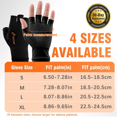 NEVVIS Compression Gloves Women Men, Arthritis Gloves for Women for Pain, Carpal Tunnel, Swelling Edema, Tendonitis...1 Pair