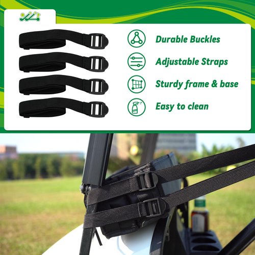 YUWEIDG0769 Golf Cart Inner Front Storage Basket, No Drilling Golf Cart Organizer Collapsible, Universal Compatible with EZGO Club Car Yamaha Kandi Electirc Golf Carts, Dash Organizer Tray