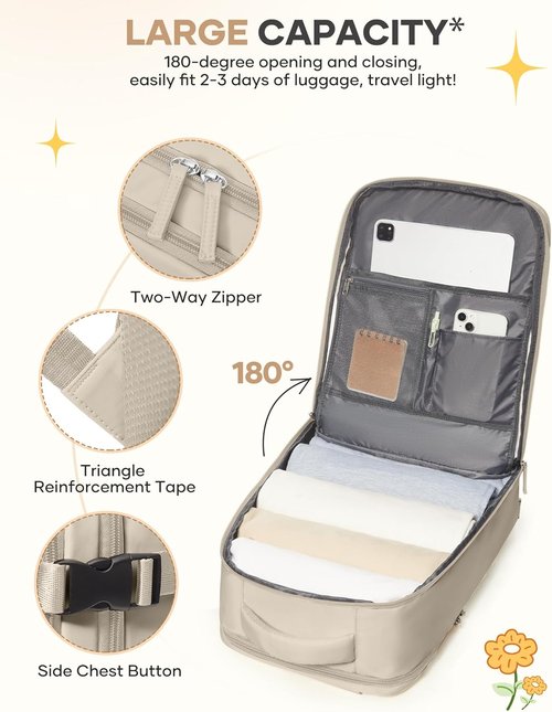 Coofay Travel Backpack - Airline Approved Waterproof Carry-On Bag for Men & Women | Casual Daypack