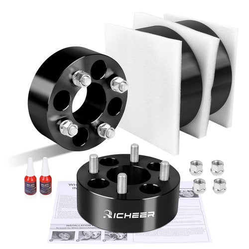 Richeer 2 inch 4x4 Wheel Spacers for EZ GO EZGO Club Car Golf Carts and ATV Vehicles, 4 PCS 4x101.6mm Wheel Spacers with 1/2 x20 Studs & 62mm Center Bore
