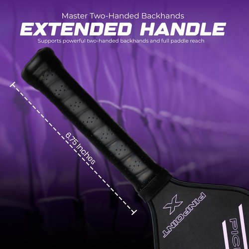 Sweet Spot Pickleball Training Paddle – T700 Carbon Fiber, 16mm Honeycomb Core, Extended Handle – Pickleball Trainer with Bonus Indoor Wall-Mounted Ball Trainer Attachment