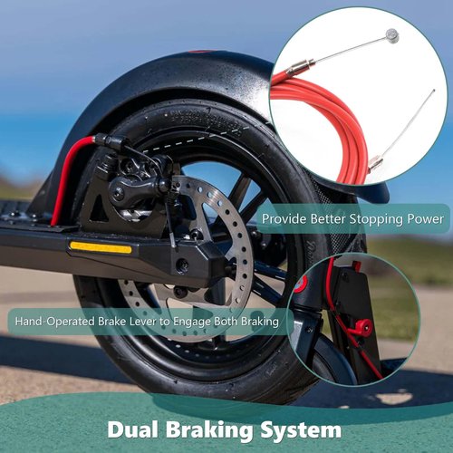 Royitay Universal Left Brake Handle Lever + 74 inch Brake Cable Compatible with Electric Scooter GOTRAX GXL V2 Apex Pro XL Rival XR Elite E-Scooter Replacement Parts