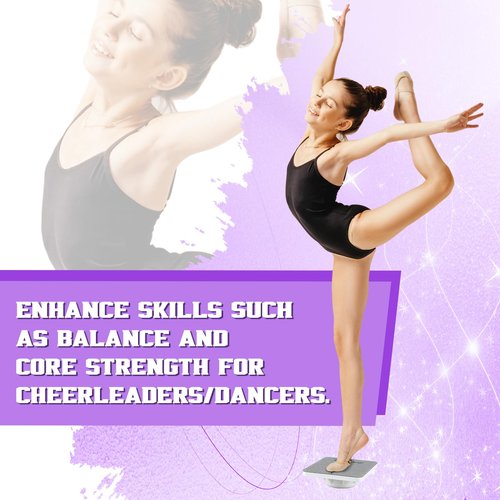 Seenelling Cheer Flyer Stand Training Board, Cheerleading Balance Trainer for Flyer Practice, Non Slip Cheer Training Equipment for Gym or Home(White)